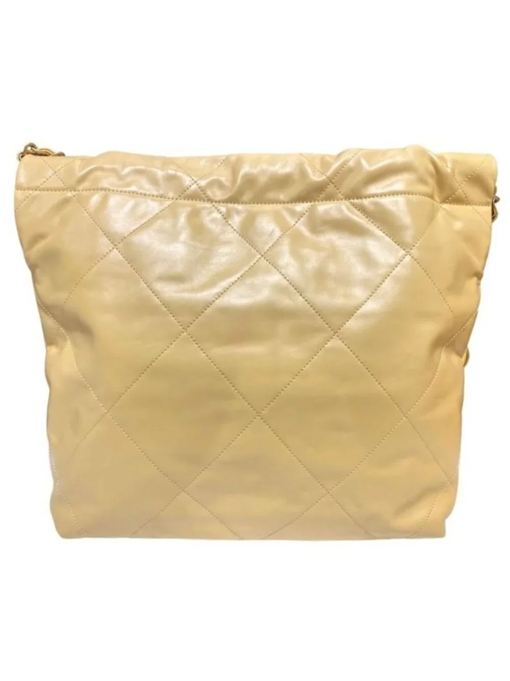 Chanel 22 Tote Small Handbag As3260 Quilted Plate Yellow